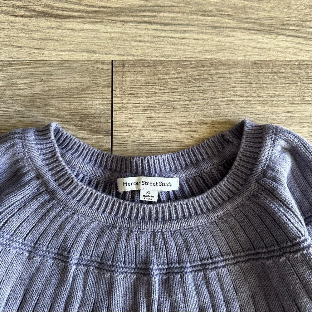 Purple Ribbed Sweater - Picture 2 of 4